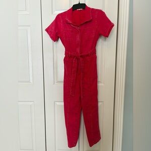 Skies Are Blue red jumpsuit. Size small.